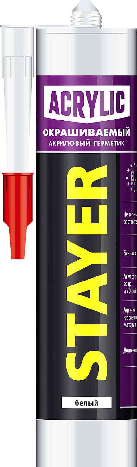 Акриловый герметик универсальный STAYER 260 мл белый 41211-0_z01