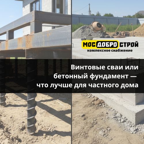 Винтовые сваи или бетонный фундамент — что лучше для частного дома
