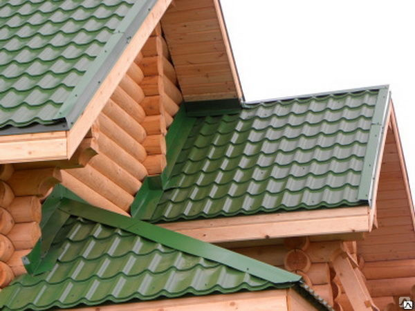 Металлочерепица Монтеррей 0.4 мм 2250х1180 мм зелёный RAL 6005