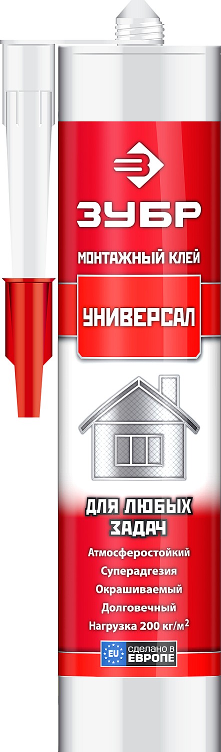 Клей монтажный ЗУБР, универсальный, многоцелевой, 300мл