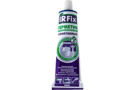 Силиконовый санитарный герметик IRFIX белый 60 мл 20064