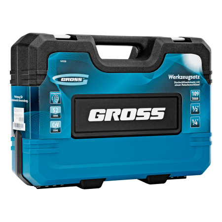Набор инструментов, 1/4", 1/2", CrV, 120 зубьев, 109 предметов Gross цена