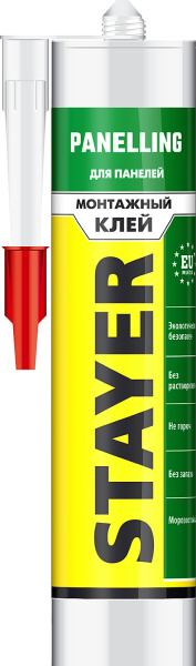 Клей монтажный STAYER Professional, для молдингов и панелей, 280мл 41327