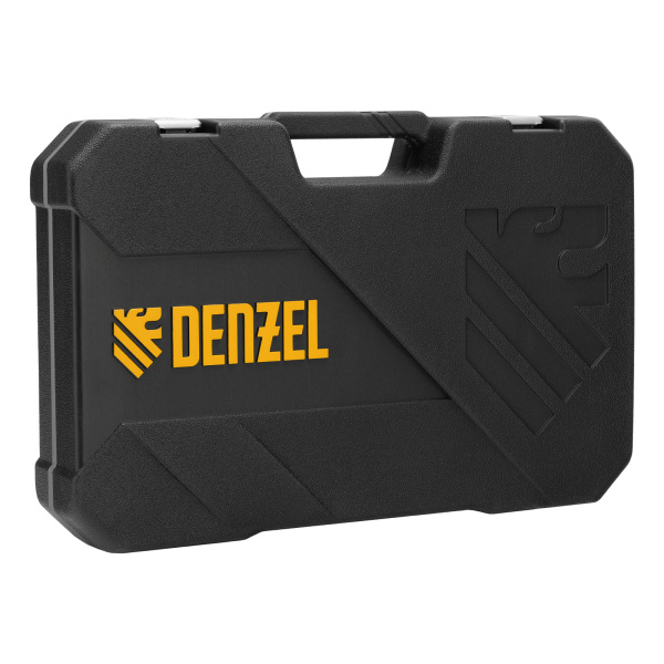 Набор инструментов, 1/2", 1/4", CrV, S2, пластиковый кейс, 64 предмета Denzel цена