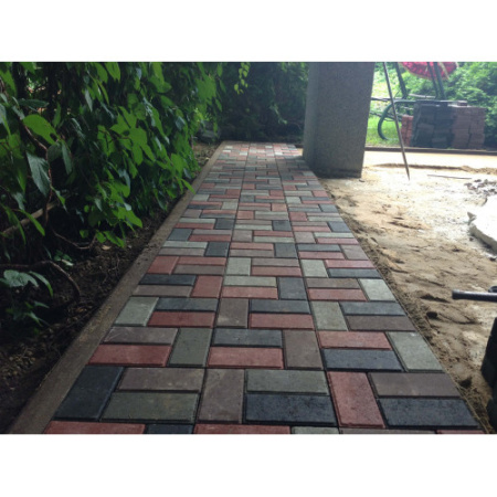 Тротуарная плитка Брусчатка 200х100х40 коричневая цена