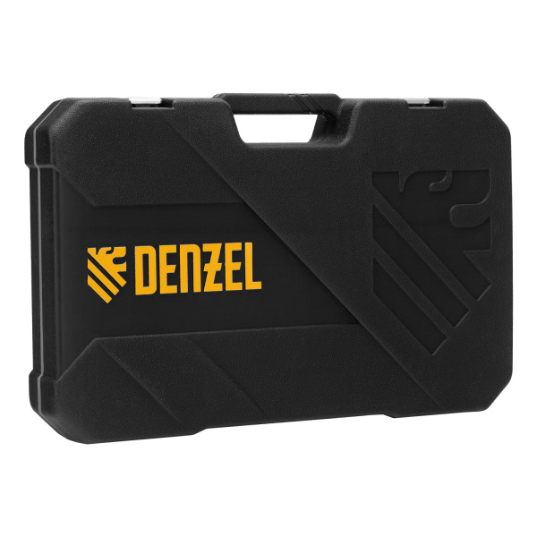 Набор инструментов, 1/2", 1/4", CrV, S2, пластиковый кейс, 100 предметов Denzel цена