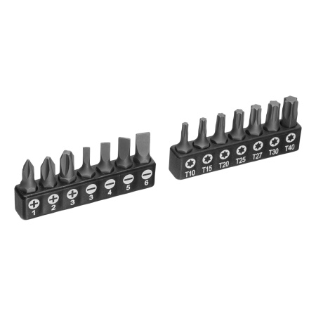 Набор инструментов, 1/2", 1/4", CrV, S2, пластиковый кейс, 64 предмета Denzel цена