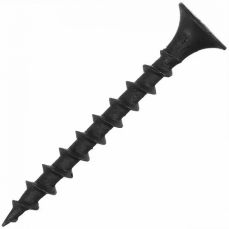 Саморез черный по дереву 4.2х64 мм