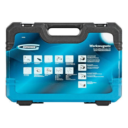 Набор инструментов, 1/4", 1/2", CrV, 120 зубьев, 109 предметов Gross цена