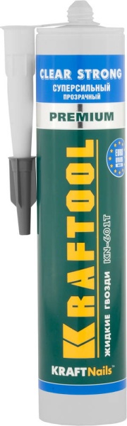 Клей монтажный KRAFTOOL, суперсильный, прозрачный, 310мл 41342